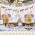 Funmemoir Pink Cheetah Birthday Decorations for Girls, Jungle Safari Theme Party with Happy Banner and Toppers