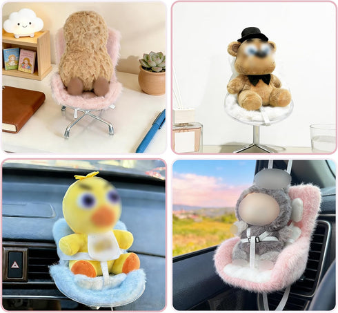 SwiftServ 38 inch Doll Car Seat for Figures, Fits Character Plushes, Blind Box Dolls & Vinyl Collectibles, Includes Air