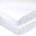 American Baby Company 2 Pack Fitted Crib Sheets, Soft Breathable 100% Cotton Jersey, Blue Star/Blue Zigzag