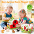 1 2 3 1-3, 12-18 Montessori Toddler Toys for Year Old Boys Girls, Musical Farm Animals Barn Toy with Sound & Light