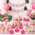 50 Goaste Pieces Flamingo Rubber Ducks Bulk, Pink Flamingo Bath Toys, Cute Floating Squeaky Bathtub Ducks for Baby