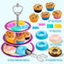 35Pcs Set Set, 3 4 5 6 JOYIN Mermaid Tea Party for Little Girls, Pretend Tin Teapot Princess Tea Time Play Kitchen Toy