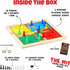 5-in-1 Set 2 Ankit Toys & Games Wooden Board Game Includes Ludo, Snakes & Ladders, Chess, Checkers, and Tic Tac Toe.