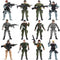 US Army Men and SWAT Team Toy Soldiers Action Figures with Military Weapons Accessories for Kids, 12Pcs