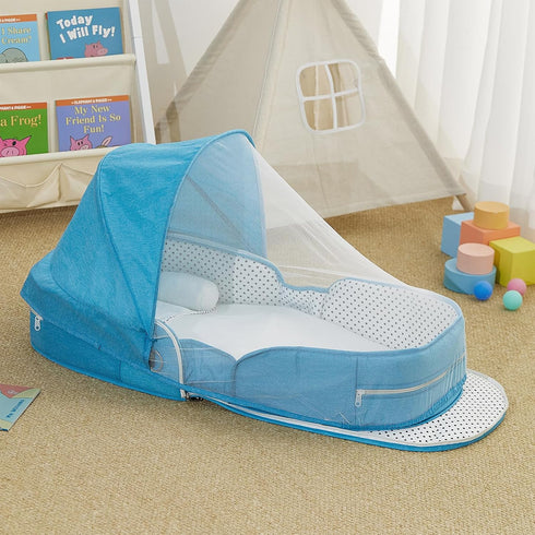 PGONEEE 2-1 Baby Travel Bassinet Portable Bassinets, Foldable Carry Bag Bassinet Travel Crib, Lightweight Baby Lounger