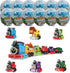 Mini Building Block Sets, 12PCS Vehicle Train Toys Building Blocks, 6 in