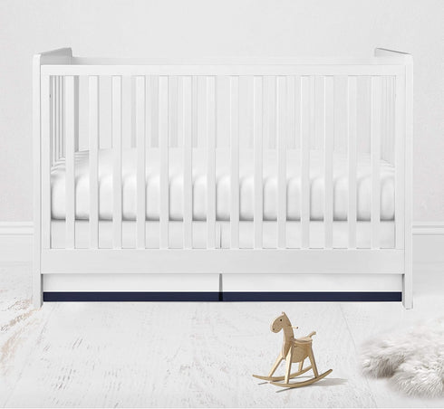 Bacati - Mix N Match White with Band At Bottom Crib Skirt