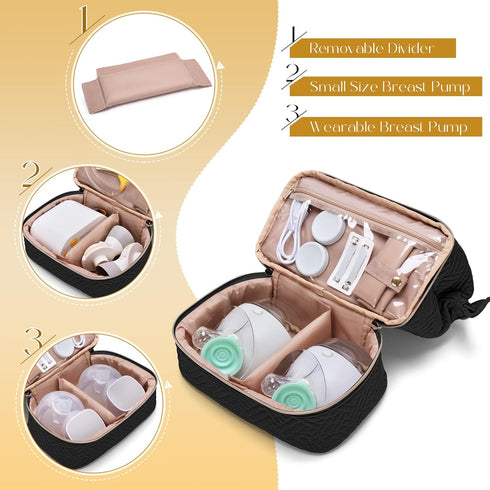 Pack 6 9 Fasrom Wearable Breast Pump Case Bundle with Breast Milk Cooler Travel with Ice Fits Tall Baby Bottle Up