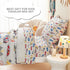 4 Set Sets Mooreeke Pieces Toddler Bedding - Soft Race Cars Toddler Comforter for Girls, Includes Quilted Comforter