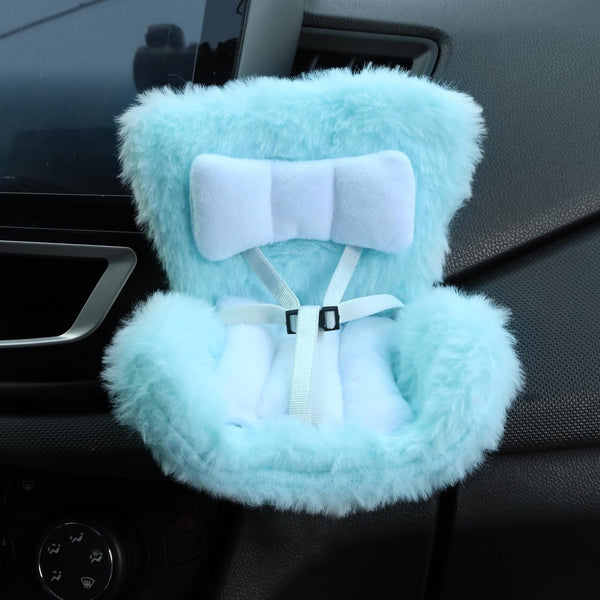 QUPIVA Car Seat for 17cm Dolls with Air Vent Clip and Desktop Stand,