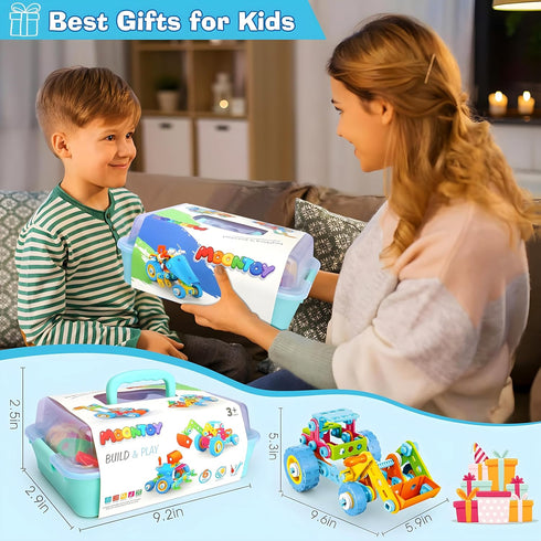 3 4 5 6 7 8+ 4-8 5-7 6-8 8-12, 118pcs MOONTOY STEM Toys for Year Old Boy Birthday Gift, Building Toys for Kid Age