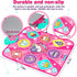 5 3-10 Kusntin Dance Mat, Dance Mixer Rhythm Step Play Mat, Pink Dance Pad with LED Lights, Adjustable Volume, Built
