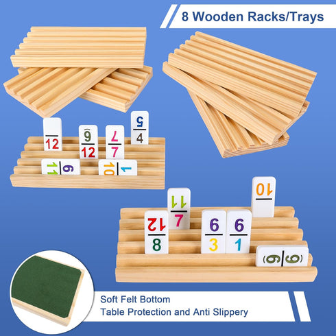 Set 12 Set 12 Set 91 9 8PCS Mexican Train Dominoes Double with Numbers, Dominoes for Adults and Family, Mexican Train