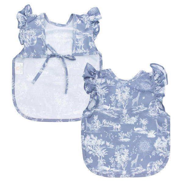 BapronBaby Flutter Savanna Blue Bapron - No Neck Tie Safer Bib for