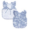 BapronBaby Flutter Savanna Blue Bapron - No Neck Tie Safer Bib for
