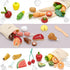 Sets Set 3+ PairPear Wooden Toys Play Food for Kids Kitchen, Kids Toy Food Cutting Meat for Toddlers Years Old, Pretend