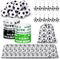 48 Pcs Soccer Party Favors Supplies, 12 Soccer Silicone Bracelets, 12 Drawstring Treat Bags, 12 Mini Stress Balls, 12