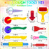 Set 10 Set Dough Play Tools for Kids, PCS Basic Dough Starter with Pizza Cutters, Safety Scissors, Rolling Pin, Roller