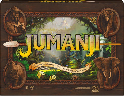 Jumanji The Game - Classic Scary Adventure Family Board Game for Ages 8 & Up