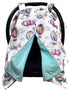 Dear Baby Gear Deluxe Car Seat Canopy - Infant Car Seat Cover - Opal Blue 40"x30" - Covers for Car Seats (Airplanes,