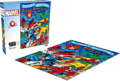 Buffalo Games - Marvel - Season's Greeting - 100 Piece Jigsaw Puzzle for Families