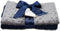 MEG ORIGINAL Navy Blue & Charcoal Baby Boy Minky Dot Burp Cloths,
