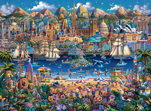 Buffalo Games - Dowdle - World Pieces - 1000 Piece Jigsaw Puzzle for Adults, Perfect for Game Nights