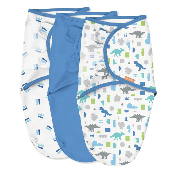 SwaddleMe by Ingenuity Original Swaddle with Easy-Change, 100% Cotton, Improves Sleep &
