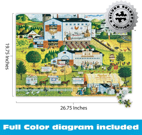 1000 Buffalo Games Silver Select Charles Wysocki Sunny Side Up - Piece Jigsaw Puzzle for Adults Precision-Cut Pieces