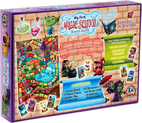 5 My First Magic School Board Game - A Magical Wizard Adventure Game for Kids Ages and Up, Learn New Skills While