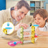 PicassoTiles Magnet Tiles Building Block Travel Size Magnetic Marble Run Construction Toy Set, 45 pc Education Kit