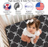 Sweet Jojo Designs Fitted Baby Crib Sheets (Black and White Bows) for Girls, Infant Nursery, Toddler Room - Standard