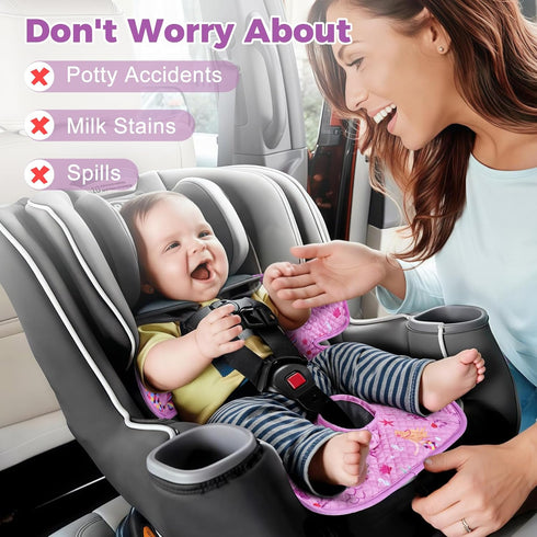Piddle Pad Car Seat Liner- Waterproof Soft Car Seat Potty Training Protector, Travel-Friendly Baby Toddler Carseat