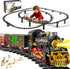Novaluki Christmas Train Set for Kids, 2-Layer Train Track Toys with Smoke, Light