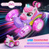 360 4WD 2.4GHz 3 4 5 6 7 8 9 Unicorn Remote Control Car Toys for Girl - Rotating Pink RC Stunt Cars Remote Cars