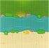 Feleph Classic Baseplate with River and Grassland Pattern, 10 x 10 Inches Base Plates for Building Blocks