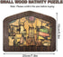 Wooden Jesus Nativity Puzzle Statue with Wood Burned Design, Educational Wooden Puzzles for Kids and Adults