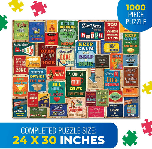 White Mountain Words of Wisdom 1000 Piece Jigsaw Puzzle
