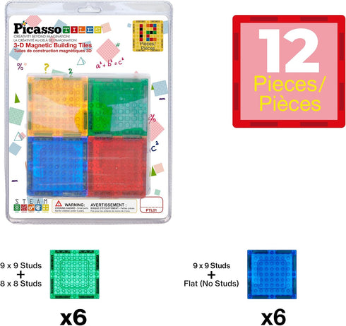 Set Set PicassoTiles Magnetic Brick Tiles STEM Creative Magnetic Tiles Building Block Building Brick Construction Toy