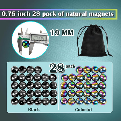 28 Pcs Magnet Stones Balls Fidget Toy, Adult Fidget Toys, Magnet Stones Balls Can Replace Ferrite Putty, Office Desktop