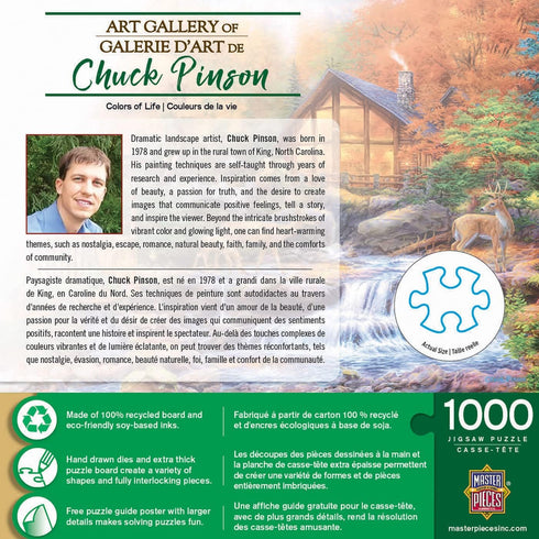 MasterPieces 1000 Piece Jigsaw Puzzle - Colors of Life for Adults, Family, or Youth, 19.25"x26.75"