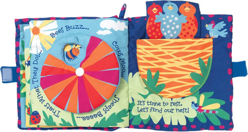 20"x24" Manhattan Toy Soft Activity Book with Tethered Toy, Sunny Day