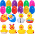 12 JOYIN Pcs Filled Easter Eggs with Rubber Duck, Eggs Hunt, Basket Stuffers Filler for Kids Party Favor, Classroom