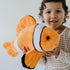 15 inches The Petting Zoo Clownfish Stuffed Animal Plushie, Gifts for Kids, Wild Onez Sealife Animals, Clownfish Plush