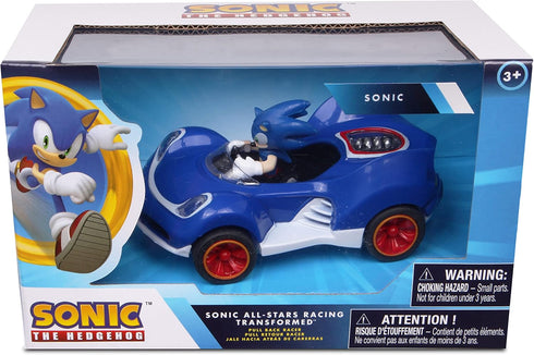 NKOK Sonic The Hedgehog All-Stars Racing Transformed Pull Back Racer, No Batteries Required