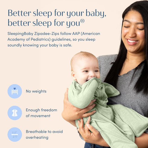Cozy 4-8 SleepingBaby Zipadee-Zip Transition Swaddle - Baby Swaddling Blanket with Zipper Convenience - Roomy Wearable