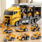 NIPLOOOW Toddler Boys Construction Truck Vehicle Toy Set with Play Mat and Die-Cast