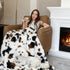 Fruaros 40x50 Cozy Cow Print Faux Fur Baby Blanket Fluffy Cow Bubbles Blanket, Ultra Soft Rabbit Faux Fur Throw