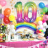 KatchOn Giant Rainbow 10 Balloon Number - 40 Inch for 10th Birthday Party Decorations and Happy Anniversary