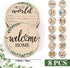 RCHBUDI 8 8 Sets 8pcs Pcs Baby Monthly Milestone Cards- Baby Milestone Signs Wooden Discs Double-Sided Animal Marker